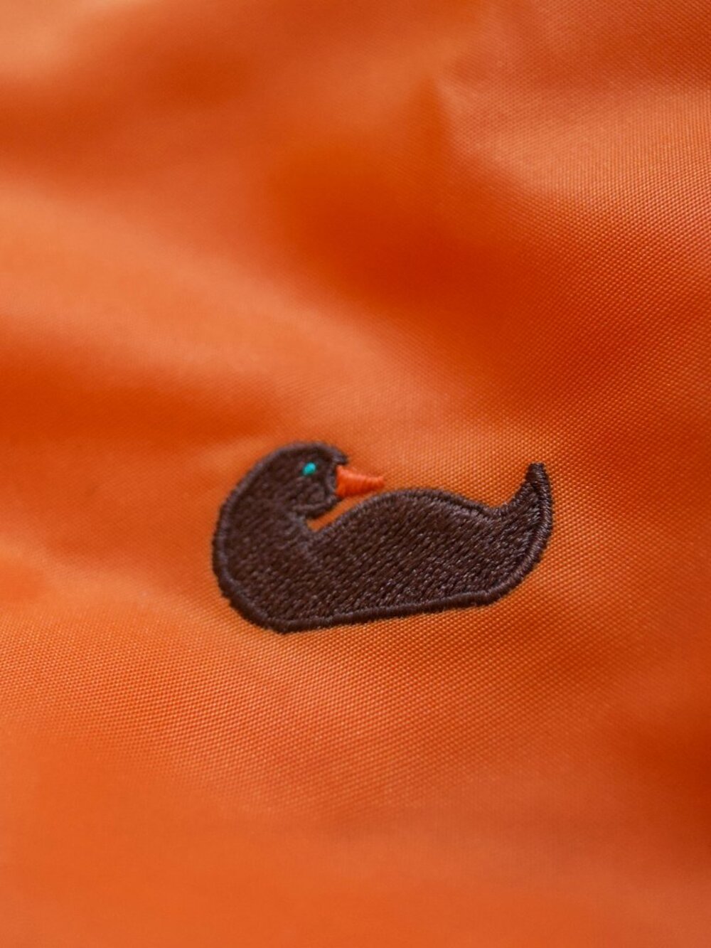 Dooney& Bourke “Nylon Editor’s Tote” in Orange with Leather Trim and Pink Lining - Picture 4 of 10